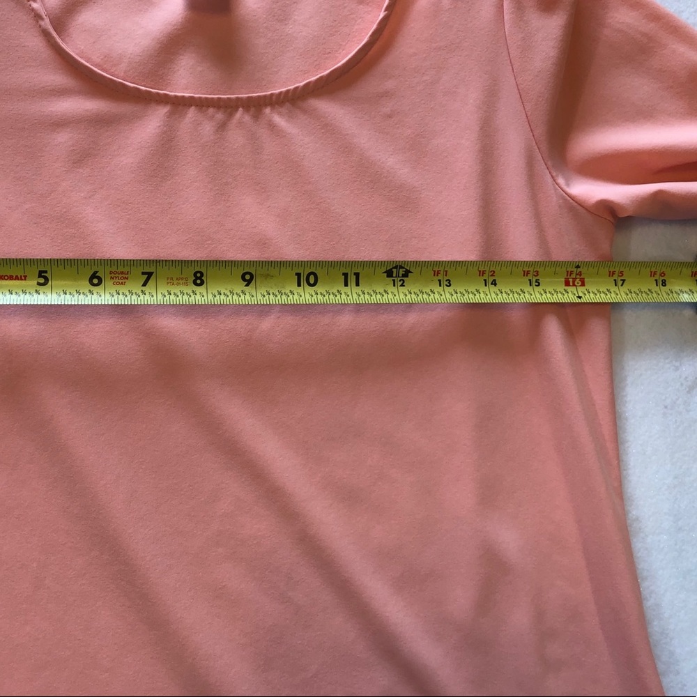 GS Small Solid Block Peach Pink Summer Very Light Weight & Cool Dress size Small - Picture 6 of 8